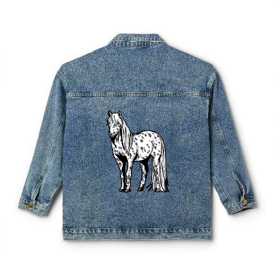 Appaloosa Horse Riding Present gift Pony Girl Classic Women's Denim Jackets