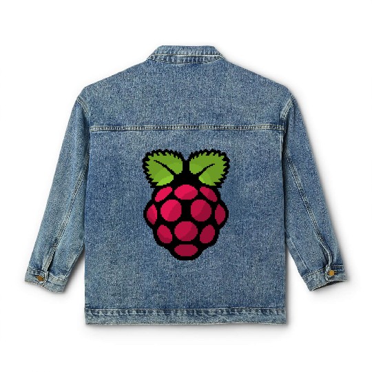 Raspberry Pi Pixel Logo Classic Women's Denim Jackets