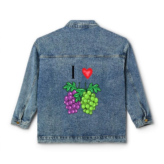 I love grape Classic Women's Denim Jackets