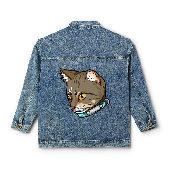 Brazilian Shorthair Cat Face Love Sweet cool funny Classic Women's Denim Jackets