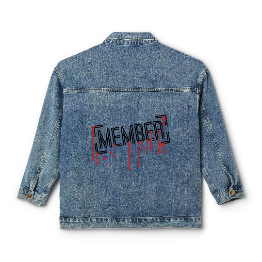 blood drop graffiti community stamp team crew frie Classic Women's Denim Jackets
