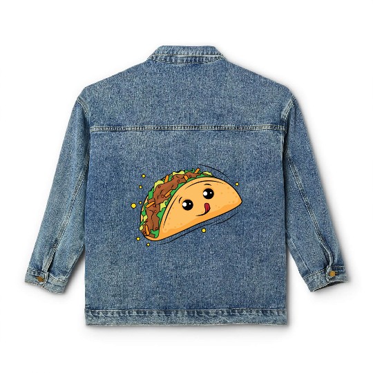 Delicious Taco Cartoon Classic Women's Denim Jackets