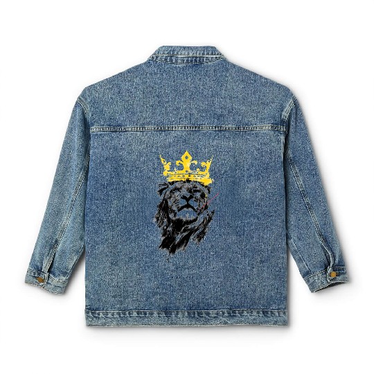 Crown Lion King Classic Women's Denim Jackets