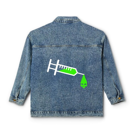 Poison Vaccination Autism Measles Anti Vaccinat Classic Women's Denim Jackets