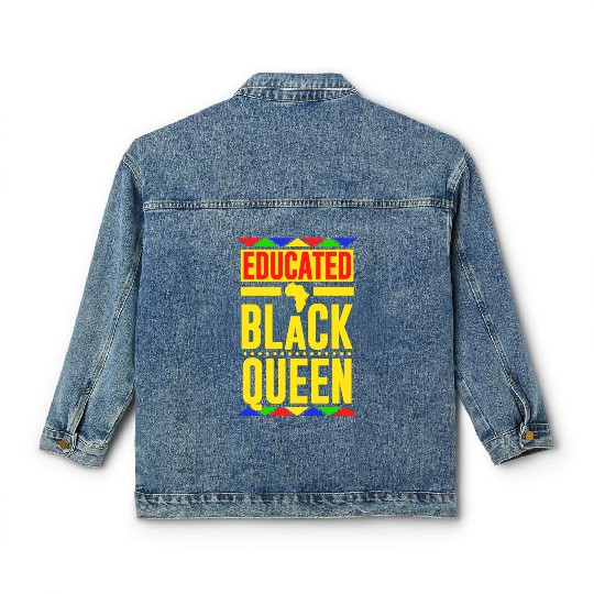 Educated Black Queen Classic Women's Denim Jackets