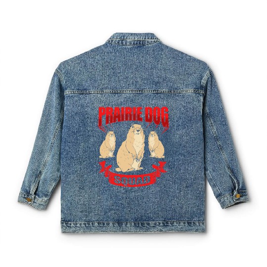 Prairie Dog Groundhog Squirrel Xerini Rodent Classic Women's Denim Jackets