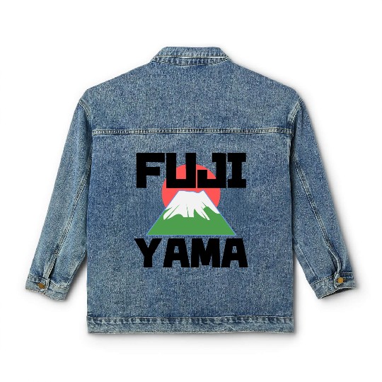 Mount Fuji Fujiyama Volcano Japan Classic Women's Denim Jackets