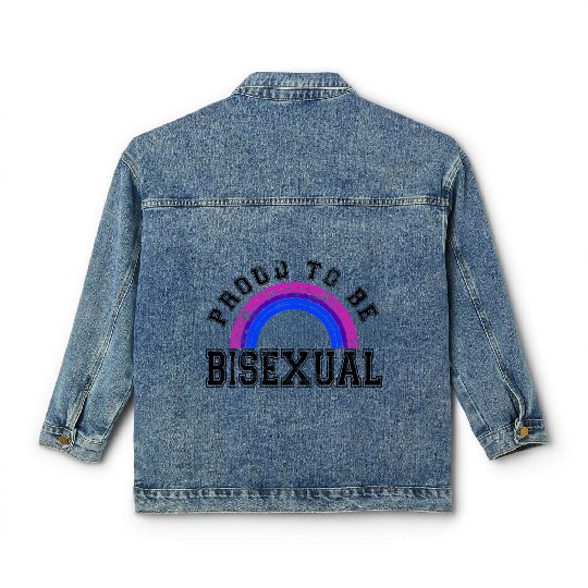 Proud to be Bisexual LGBT Gay Pride CSD Coming Out Classic Women's Denim Jackets