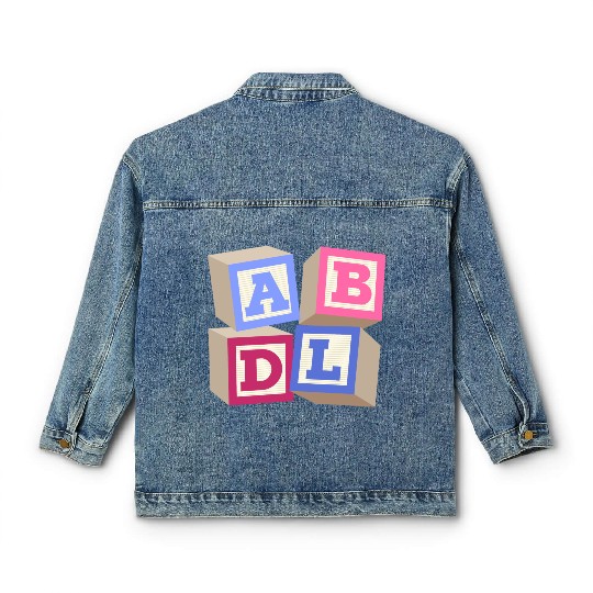 AB DL ageplay ABDL adult baby diaper baby Classic Women's Denim Jackets