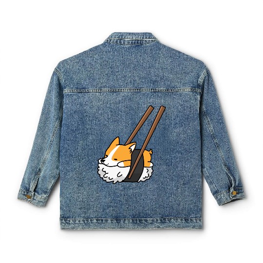 Corgi Sushi Classic Women's Denim Jackets