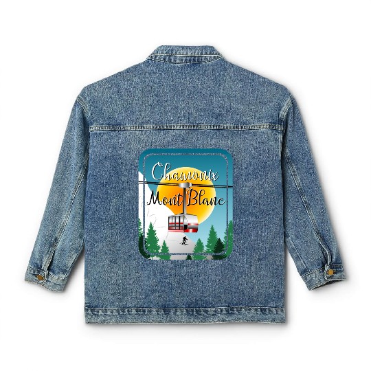 Skiing Mont Blanc Classic Women's Denim Jackets