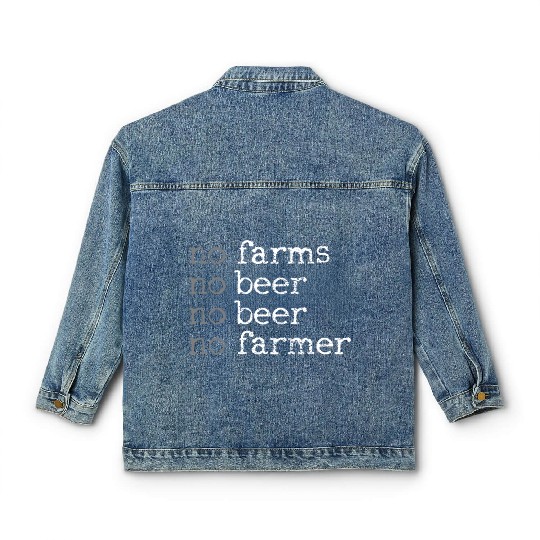 Farming Farm Beer Classic Women's Denim Jackets