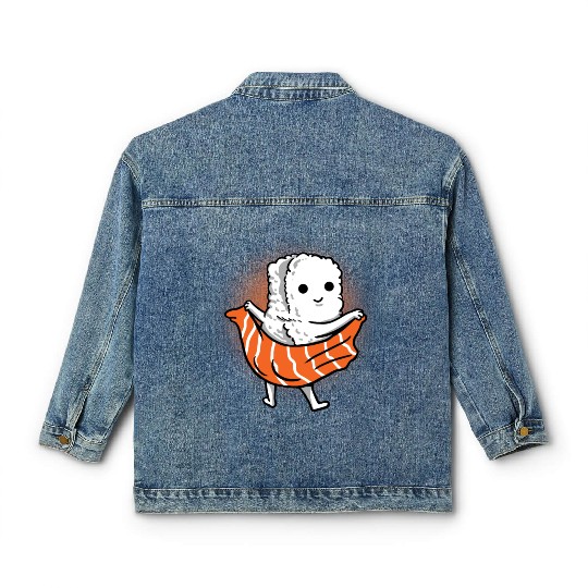 Sushi towel wipe gift Classic Women's Denim Jackets