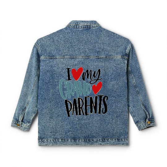 I love my grand parents Classic Women's Denim Jackets