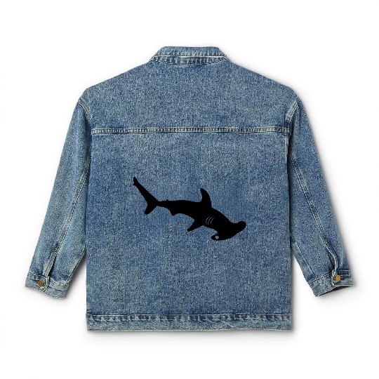 Silhouette design - Hammerhead Shark Classic Women's Denim Jackets