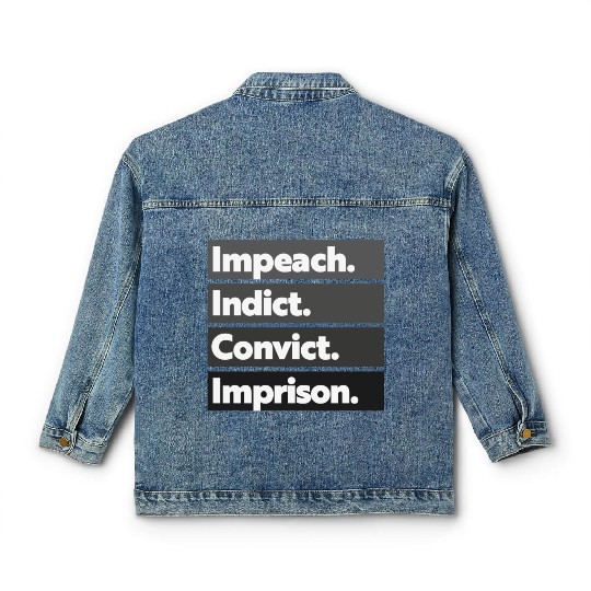 Trump Impeach, Anti Trump Protest Classic Women's Denim Jackets