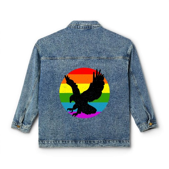 Rainbow Hawk Classic Women's Denim Jackets