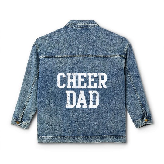 Cheer Dad Cheerleader Cheerleading Father Classic Women's Denim Jackets