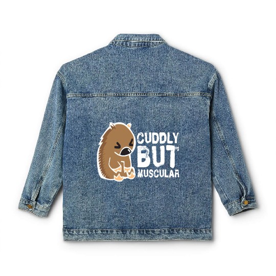 Cuddly But Muscular Wombat Sweet Australia Wild Classic Women's Denim Jackets