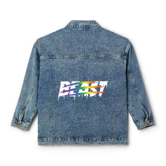 Matching Lesbian Couple Beauty & Beast Part1 Classic Women's Denim Jackets