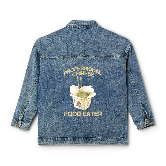 Professional Chinese Food Eater Asian Noodle Lover Classic Women's Denim Jackets