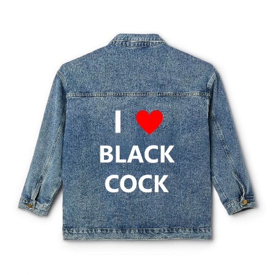 Black Cock Dick Penis sx Bjob Oral Kink BBC Classic Women's Denim Jackets