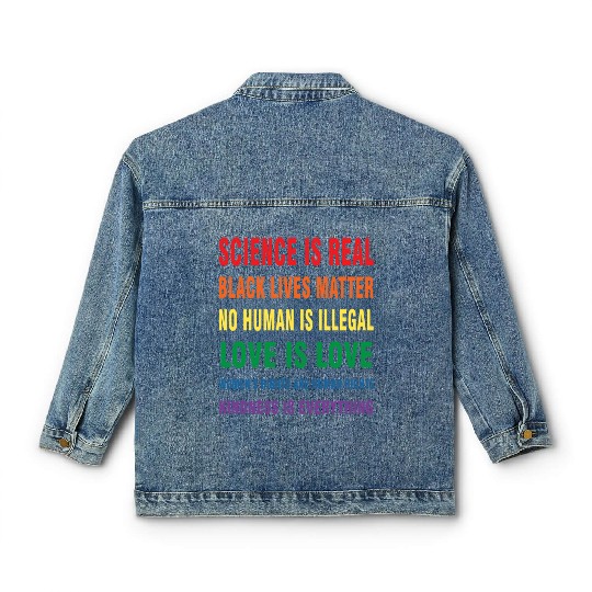 Science is real Classic Women's Denim Jackets