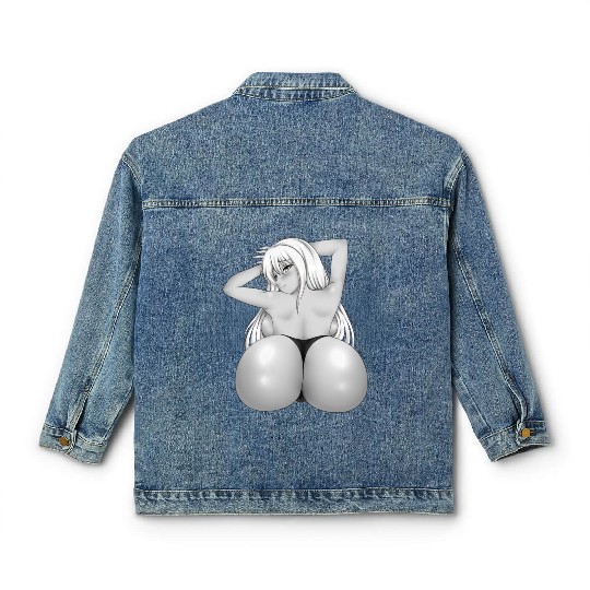 hen Manga Anime Waifu japanese sexy Girl Ahegao Classic Women's Denim Jackets