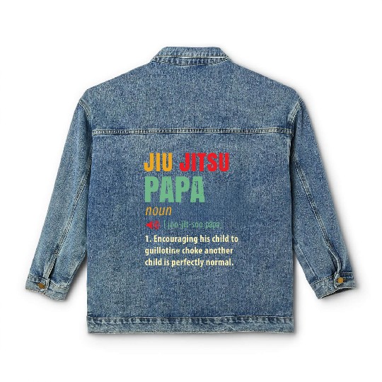 Funny Jiu Jitsu Classic Women's Denim Jackets - JiuJitsu - Papa Gift - Pap