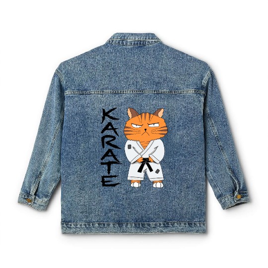 Karate Cat Classic Women's Denim Jackets
