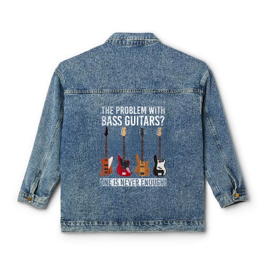 Bass Guitar Gift Bassist Classic Women's Denim Jackets