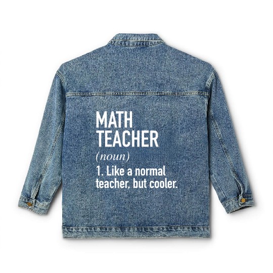 math teacher defined Classic Women's Denim Jackets