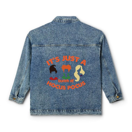 It's Just a Bunch of Hocus Pocus Halloween Classic Women's Denim Jackets