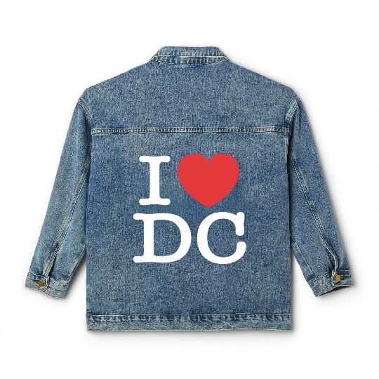 I Heart Dc Love District Of Columbia Classic Women's Denim Jackets Classic Women's Denim Jackets S