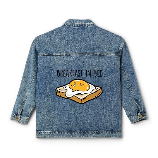 Fried egg toast - Breakfast in bed Classic Women's Denim Jackets
