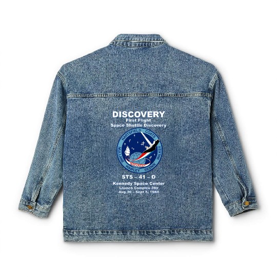 NASA Space Shuttle STS-41-D Vintage Crew Classic Women's Denim Jackets