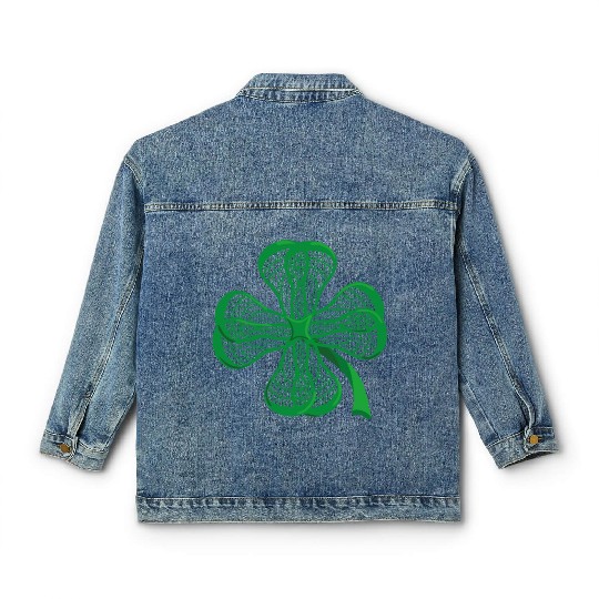 Lacrosse Sticks Shamrock clover irish lucky Lax T- Classic Women's Denim Jackets