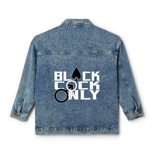 Black Cock Only BBC Cuckold Hotwife Alpha Beta Classic Women's Denim Jackets