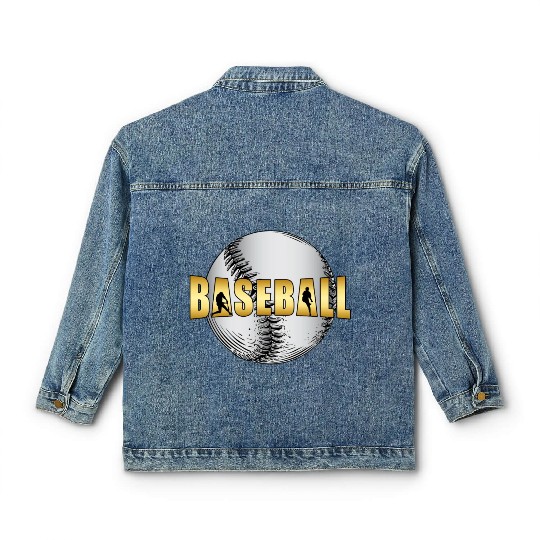 Baseball Catcher Softball Baseball Bat Sports Gift Classic Women's Denim Jackets