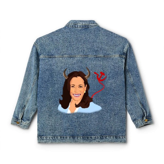 Trump kamala harris monster communist Classic Women's Denim Jackets