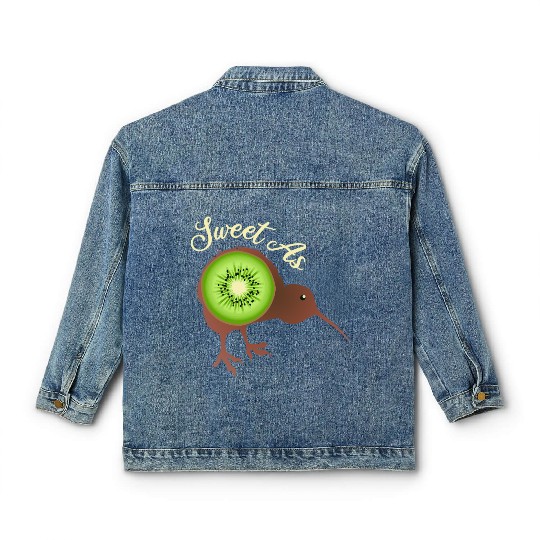 Sweet as Kiwi New Zealand Funny Gift Idea Classic Women's Denim Jackets