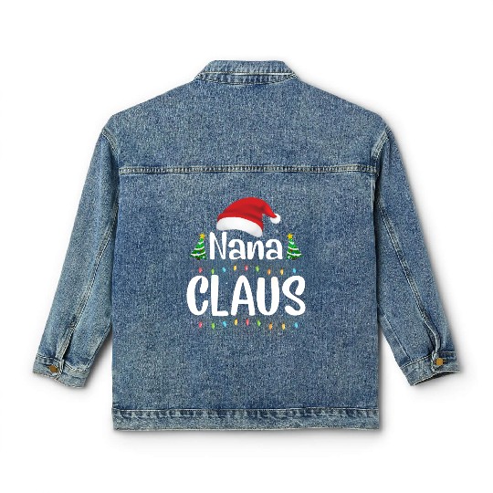 Funny Santa Nana Claus Christmas Family Matching Classic Women's Denim Jackets