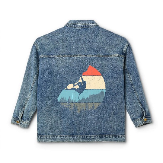 Vintage Style Rock Climbing Retro Bouldering Classic Women's Denim Jackets