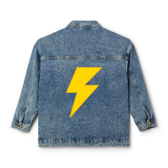 yellow lightning bolt Classic Women's Denim Jackets