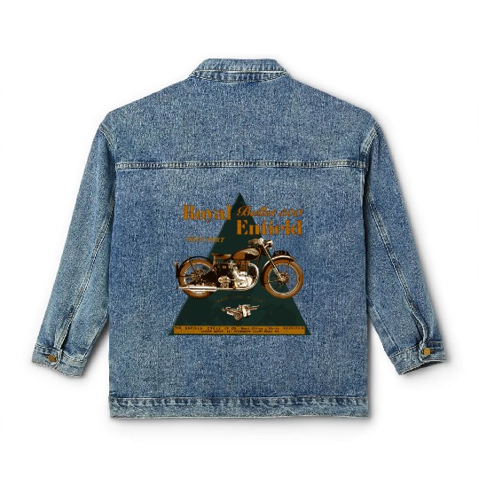 The Legendary Royal Enfield Bullet 500 Motorcycle Classic Women's Denim Jackets