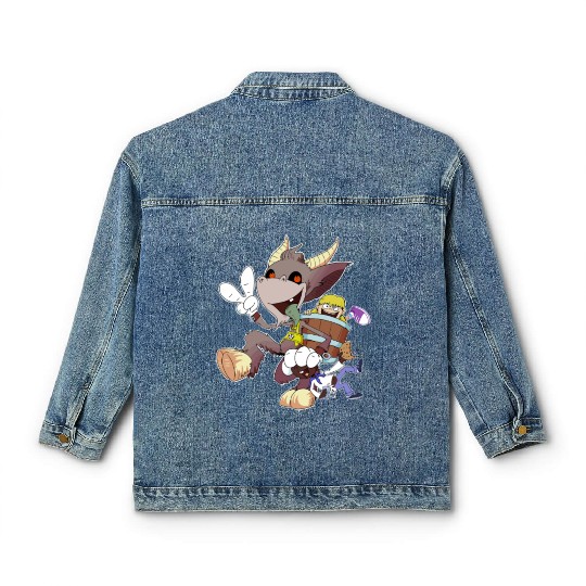 Kids Love Krampus Season Classic Women's Denim Jackets
