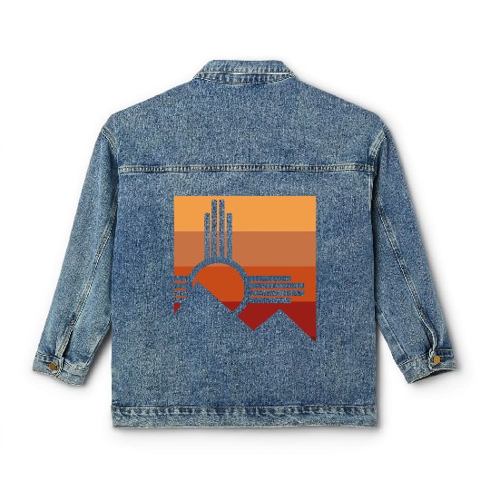 Zia Sun New Mexico Zia Mountains Classic Women's Denim Jackets
