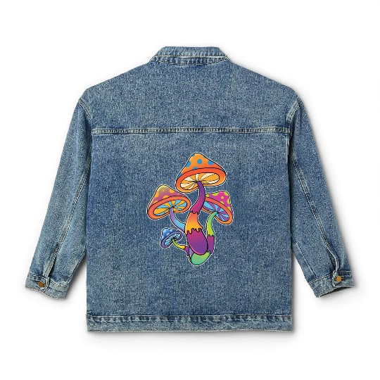 Magic Mushrooms Psychedelic Shrooms Classic Women's Denim Jackets