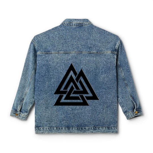Valknut Pagan Viking Germanic Triangles Symbol Classic Women's Denim Jackets