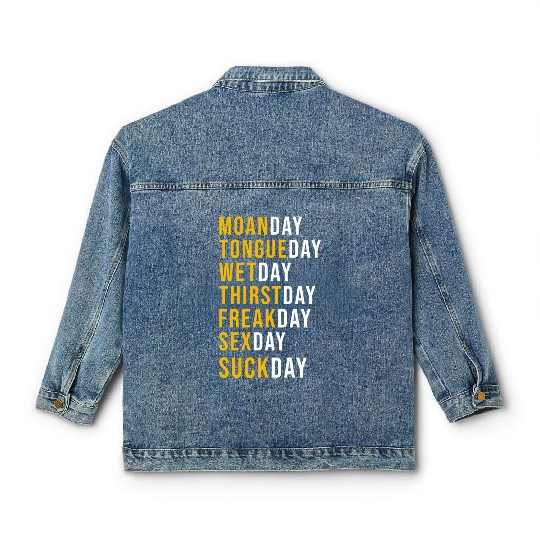 Kinky Sayings Sexy sx Rough Humor Classic Women's Denim Jackets